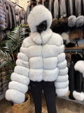 Natural White Fox Fur Jacket