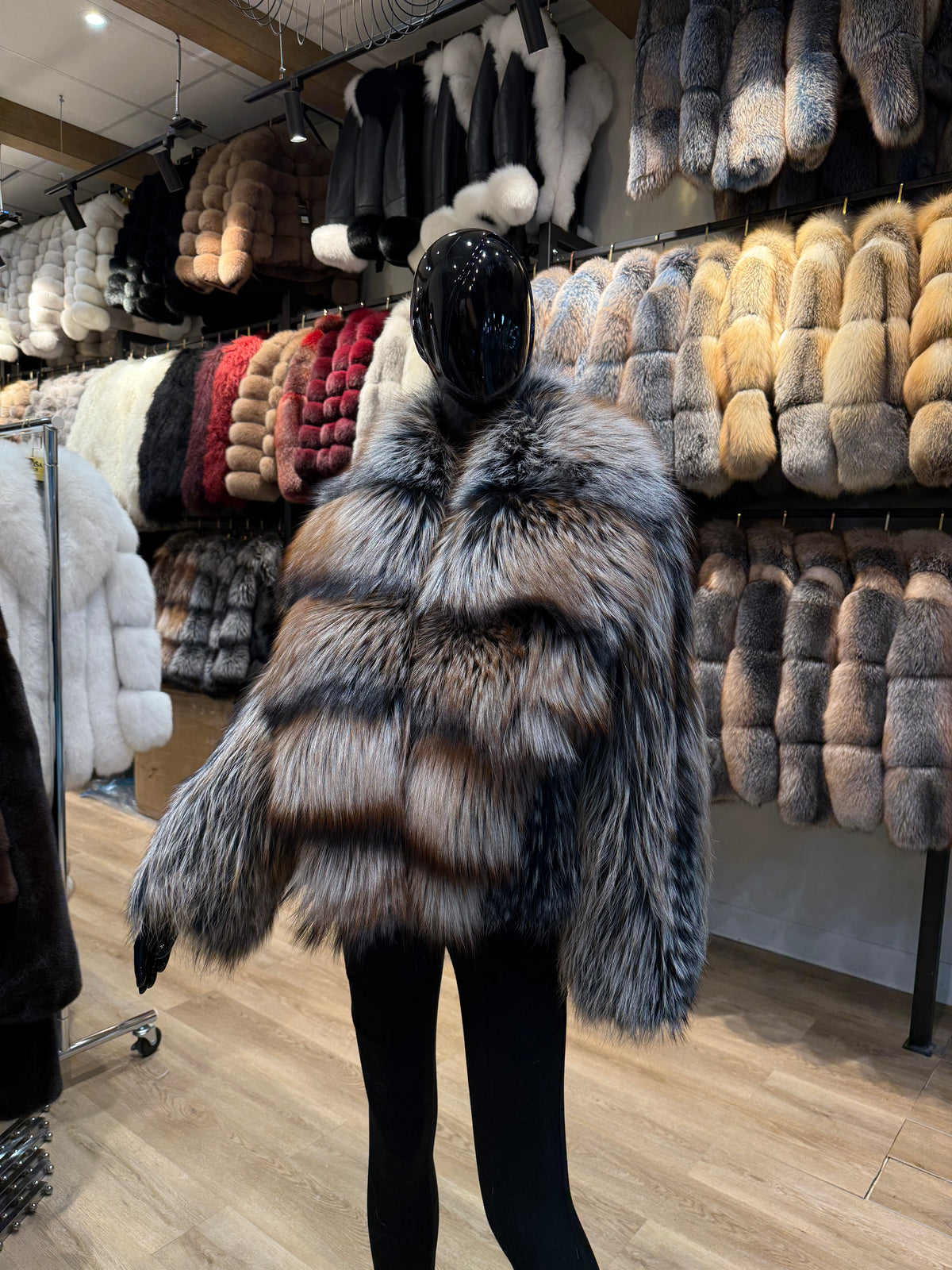 Limited Edition Special Color Fox Fur Jacket – Exclusive Designer Collection