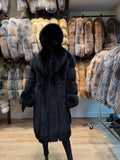 Luxury Black Fox Fur Coat – Premium Quality