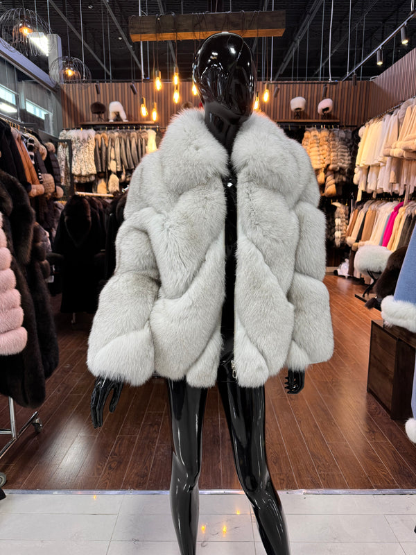 White Fox Fur Jacket