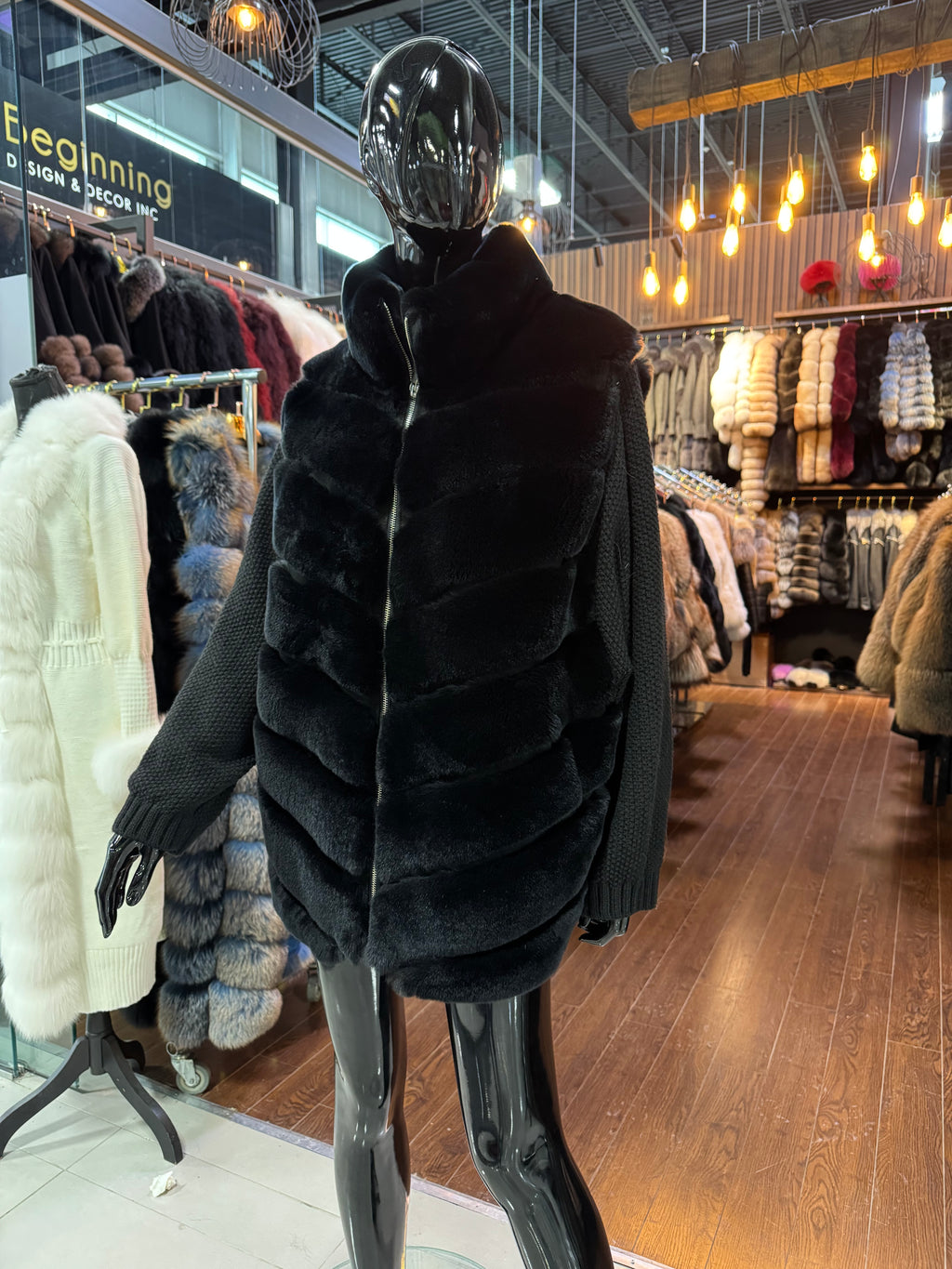 Luxury Rex Rabbit & Fox Fur Jacket – Genuine Fur Designer Coat
