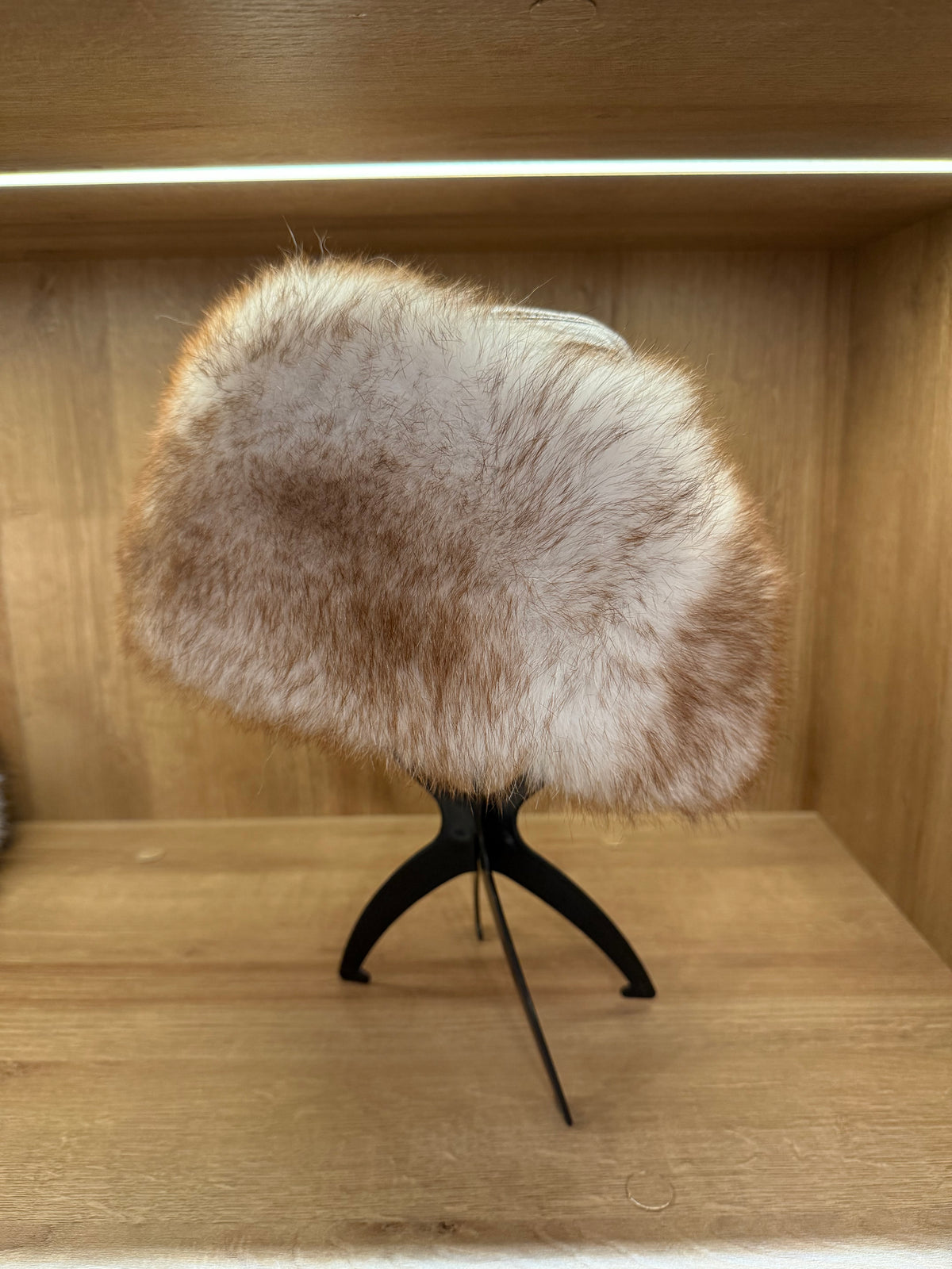 Brown Fox Fur & Genuine Leather Luxury Hat