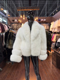 White Fox Fur Luxury Jacket – Single-Piece Precious Fur, Women’s Fashion