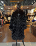 Exclusive Long Black Fox Fur Coat – High Quality & Best Price