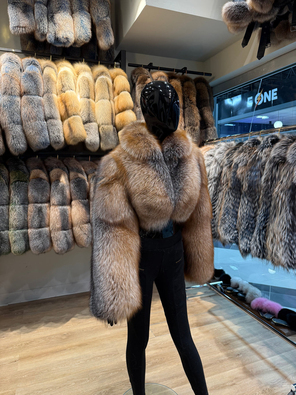 Natural Color One-Piece Genuine Fox Fur Jacket – Exclusive Design