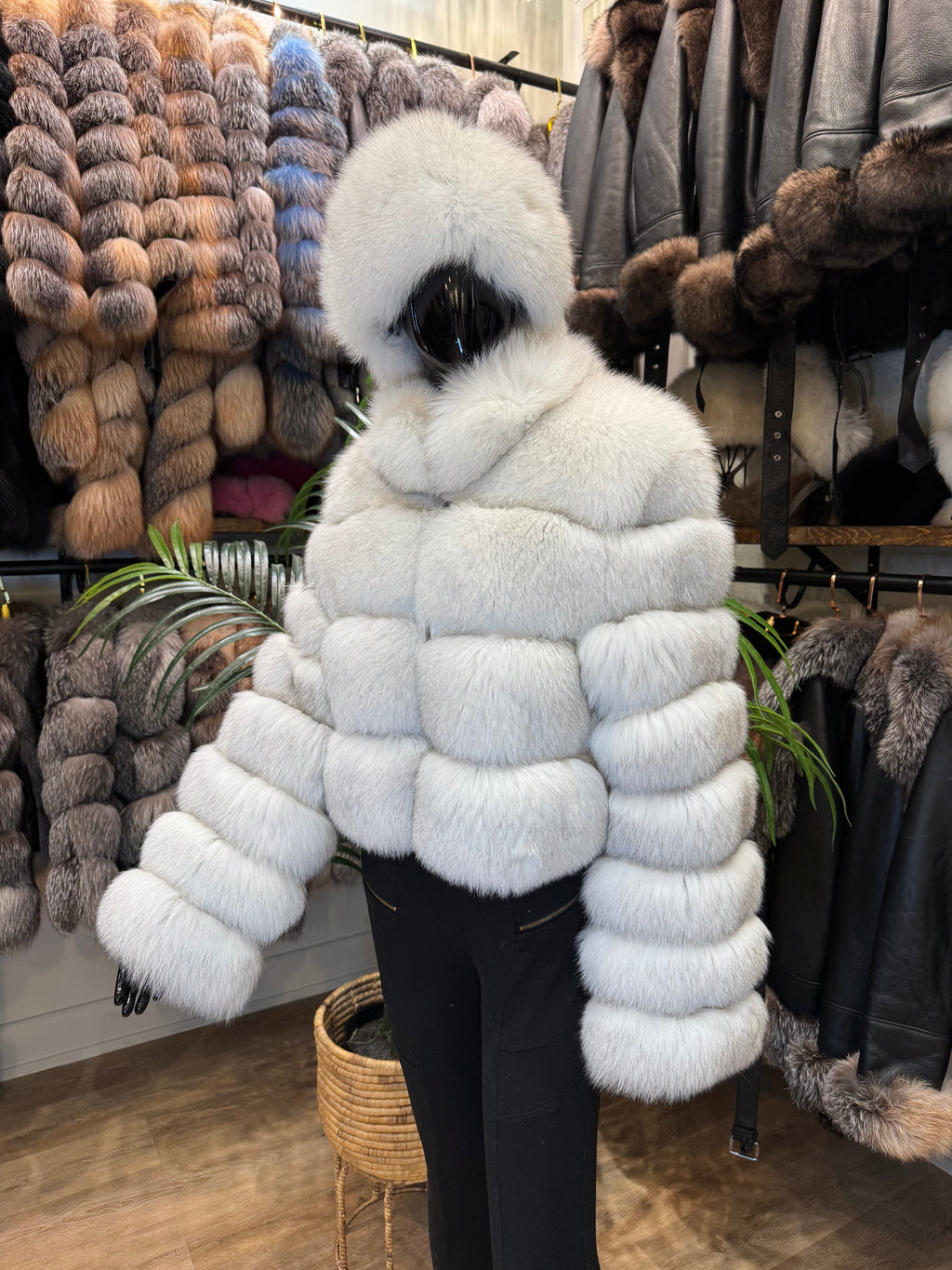 Natural White Fox Fur Jacket