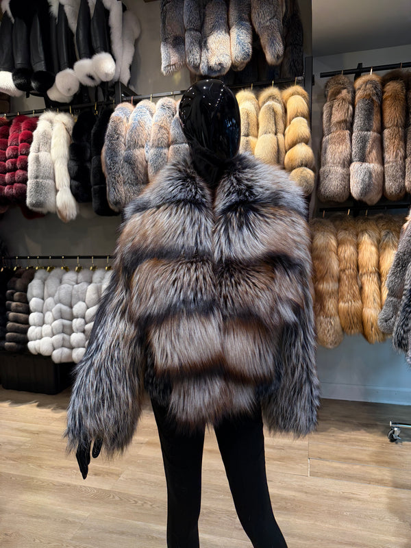 Limited Edition Special Color Fox Fur Jacket – Exclusive Designer Collection