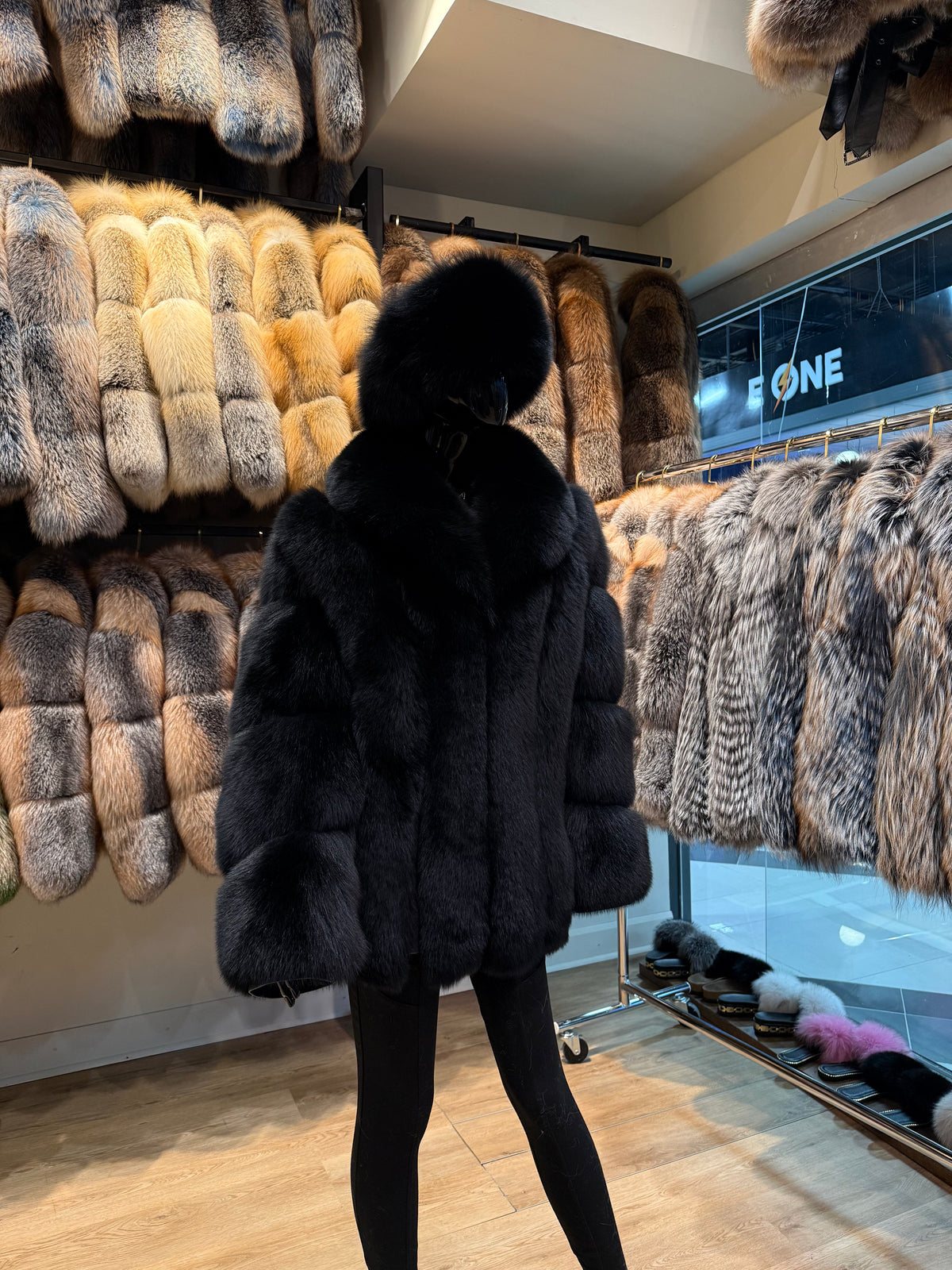 Black Fox Fur Jacket – Timeless Luxury & Elegance