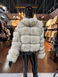 Beige Fox Fur Jacket