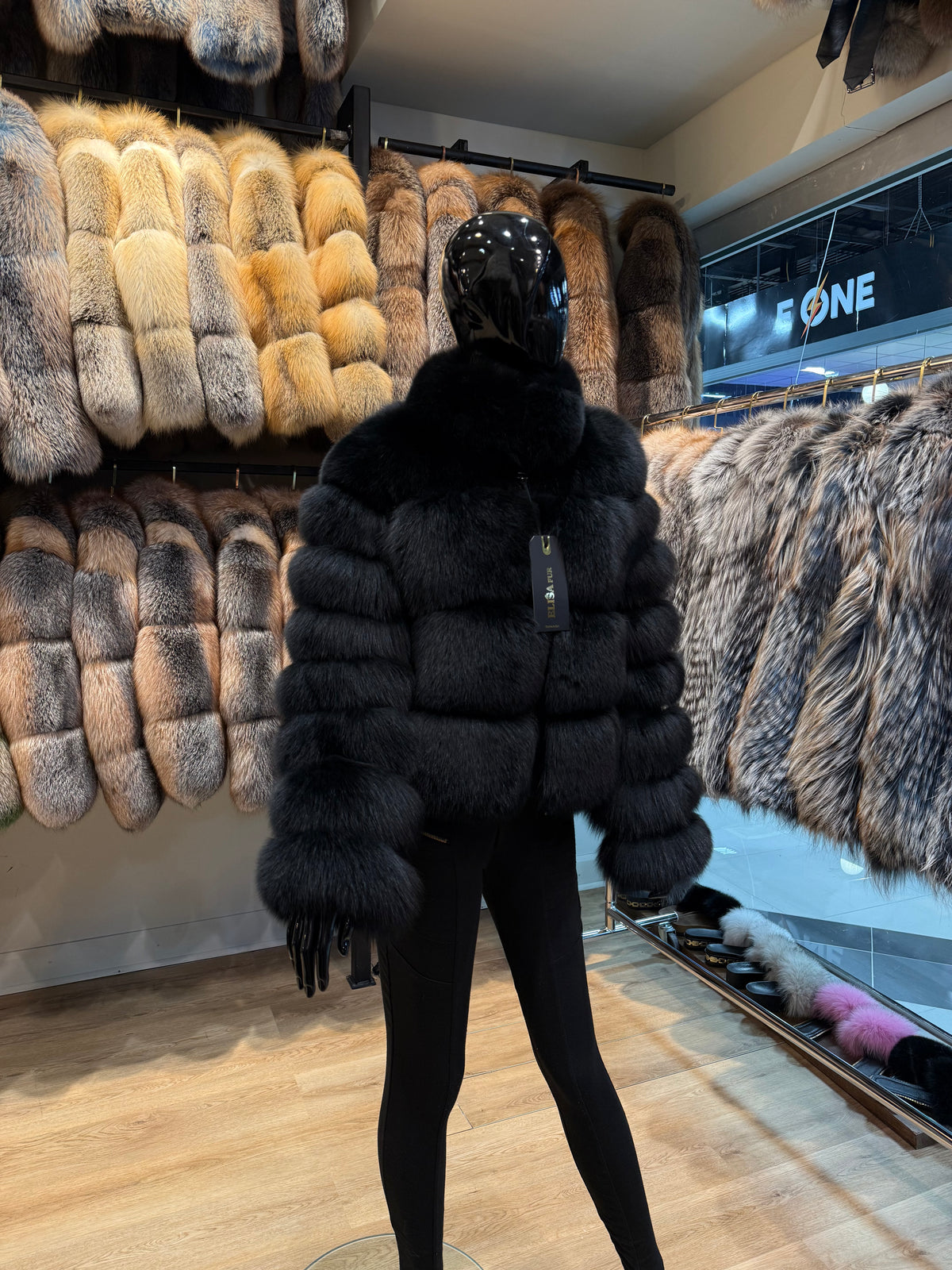 Black Fox Fur Jacket