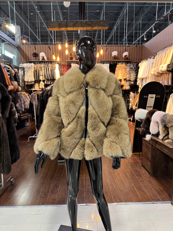Brown Fox Fur Jacket