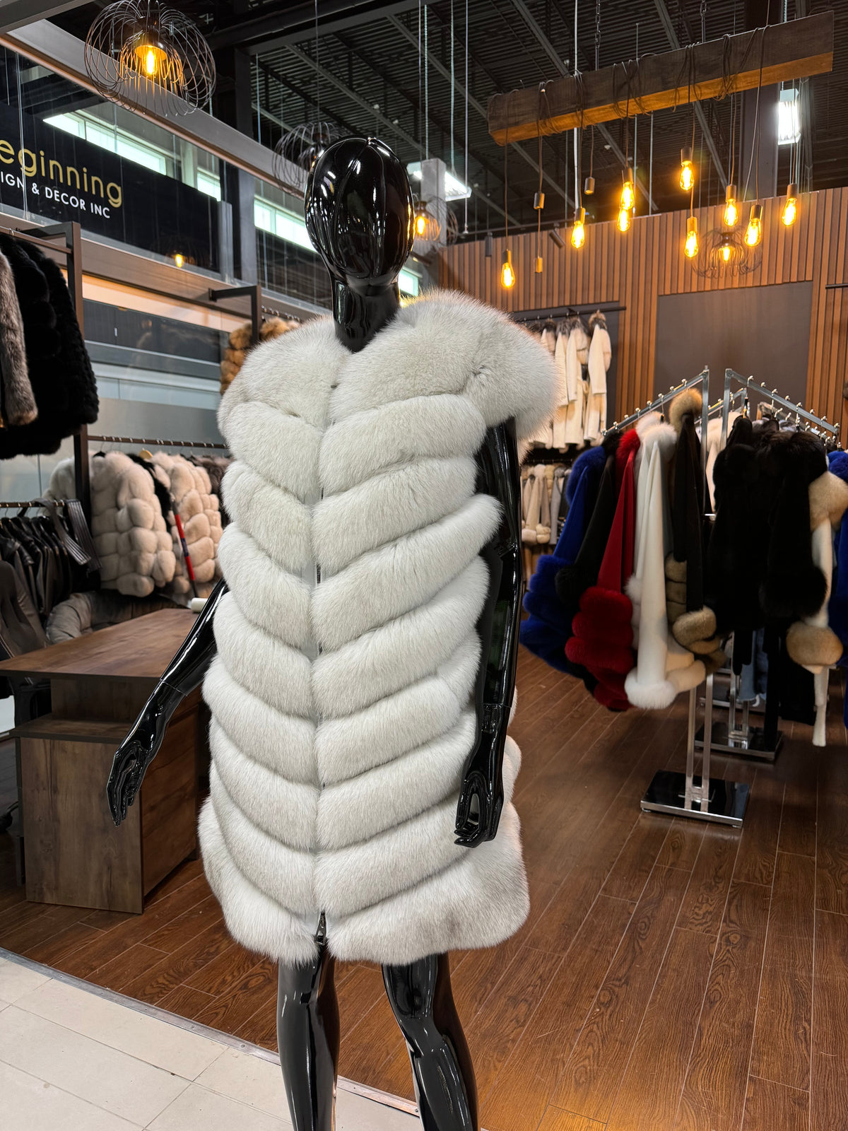 White Fox Fur Vest for Women – Luxury Warm & Stylish Outerwear